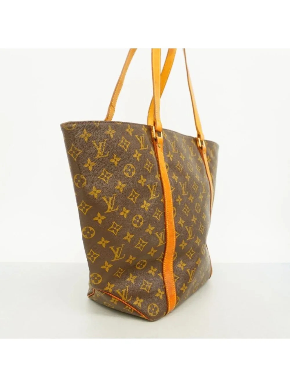 Louis Vuitton Tote Bag Monogram Sac Shopping Brown